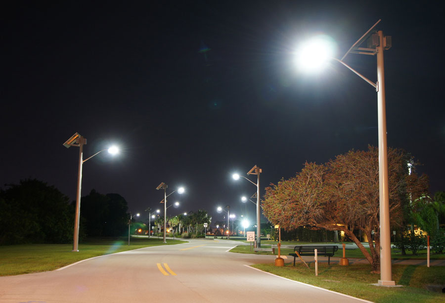 Martin County Airport Night Solar Street Lights
