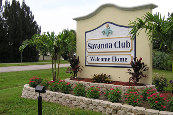 Small Solar Sign Lighting Savannah HOA