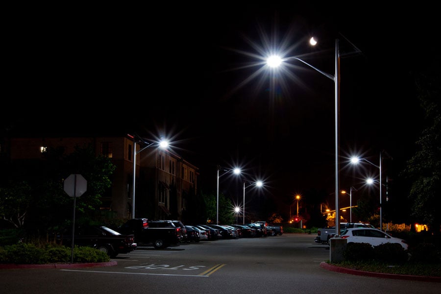 MCAS Parking After Solar LED Lighting