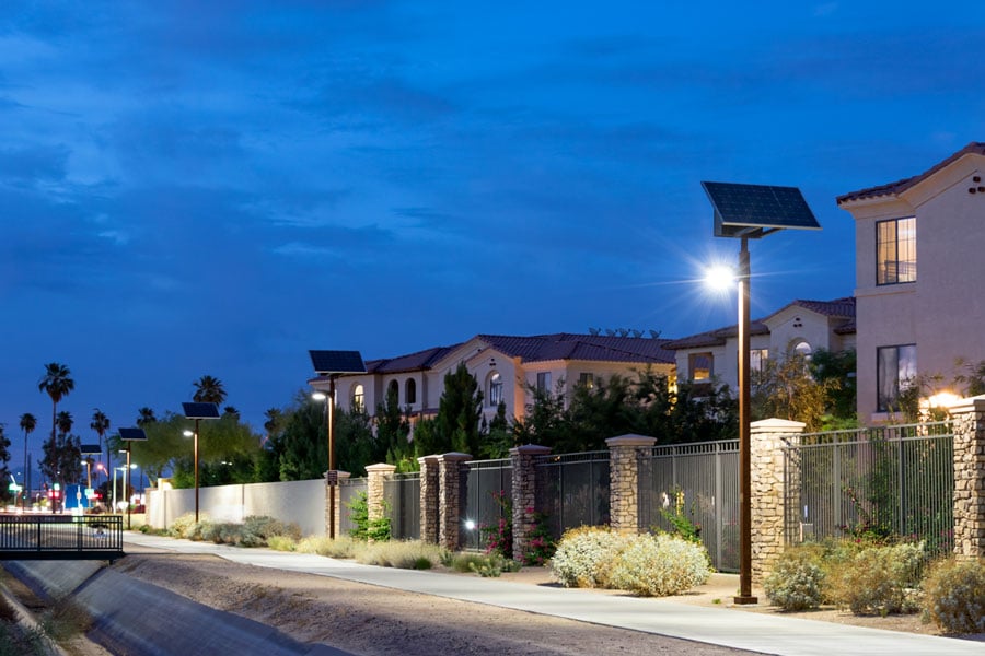 Highline Canal Solar Street Lighting Systems