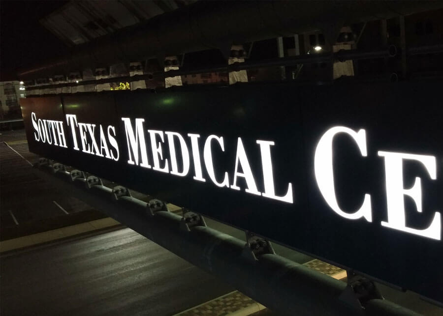 South-Texas-Medical- internally illuminated overhead sign