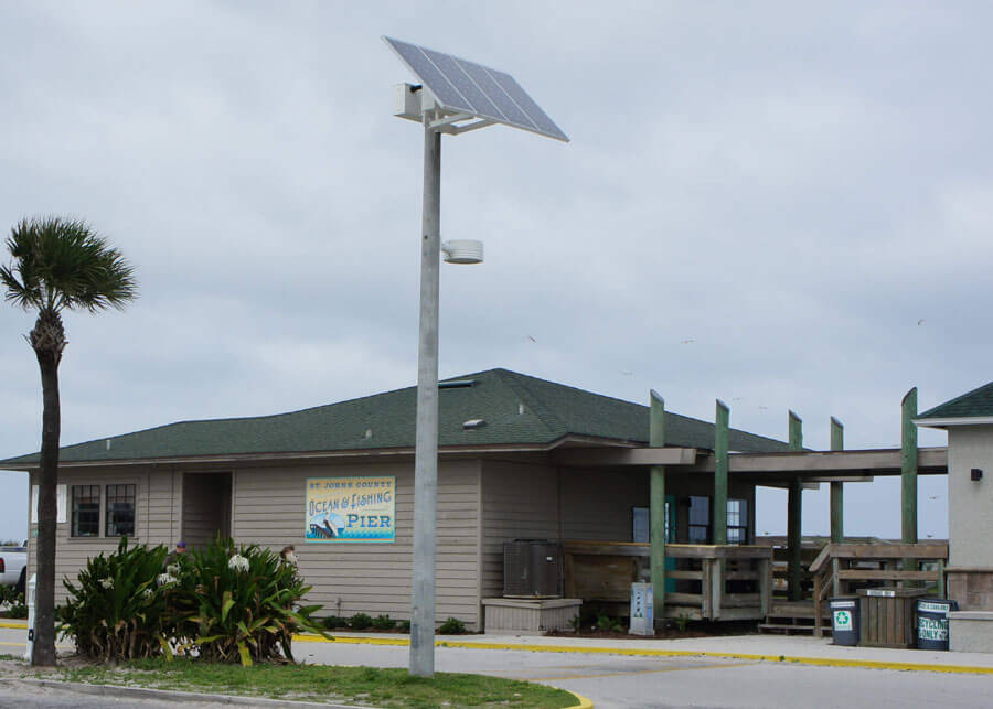 St Augustine Beach Pier Park Solar LED Lighting