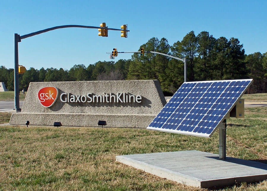 Glaxo Smith Kline Solar Sign Lighting System
