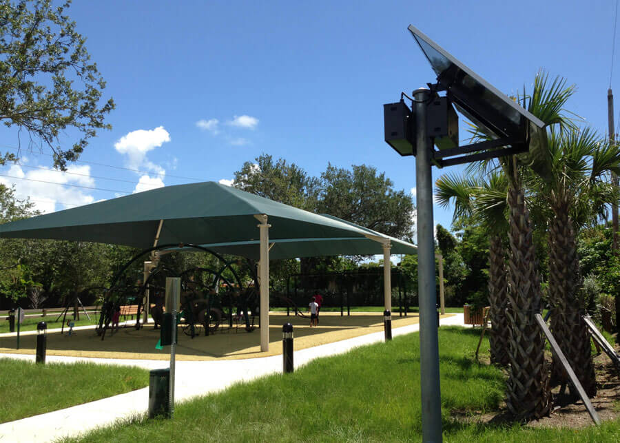 Coral Villas Park Solar Bollard LED Walkway Lighting