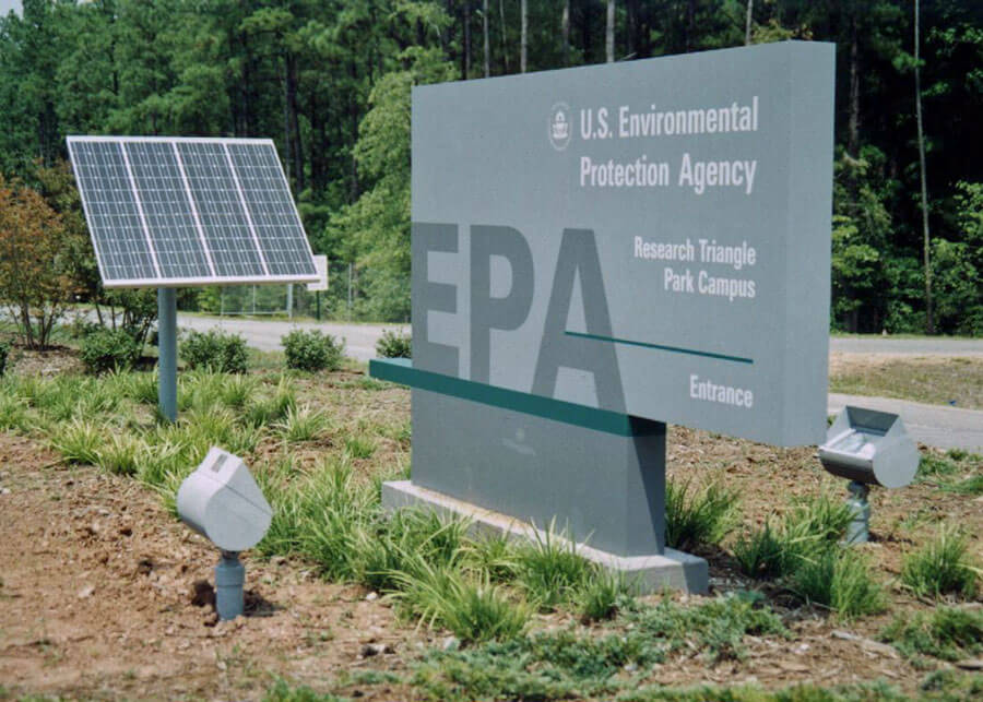 US EPA Facility Solar Sign Light System