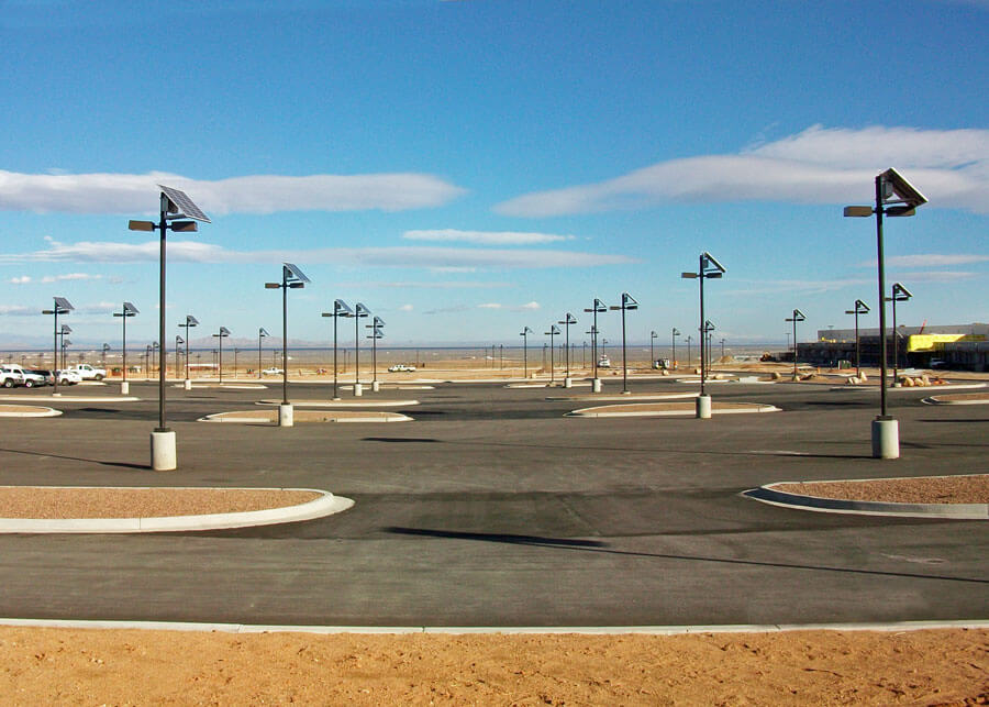 US Military Secure Site Solar Lighting for Parking Lot