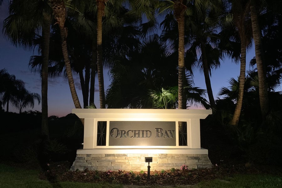 Orchid Bay Solar LED Sign and Landscape Lighting Project