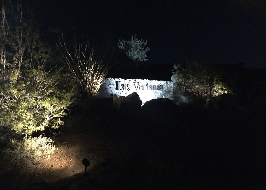 Las Ventas HOA Solar Entrance Sign & Landscape Lighting