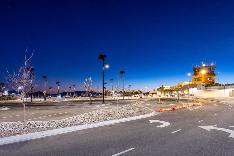 Santa Fe Airport Parking Lot Solar Lighting