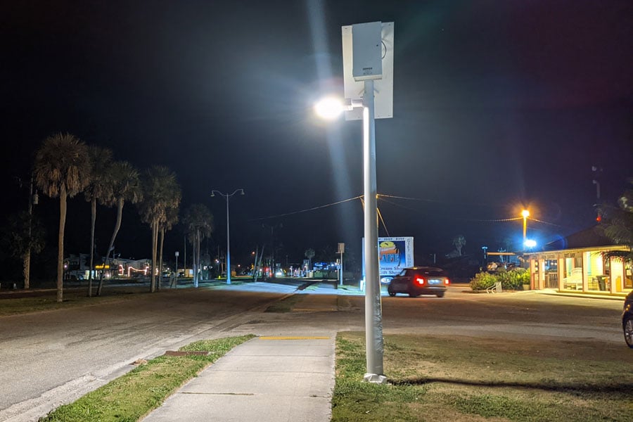 Everglades City Solar LED Lighting System for Security