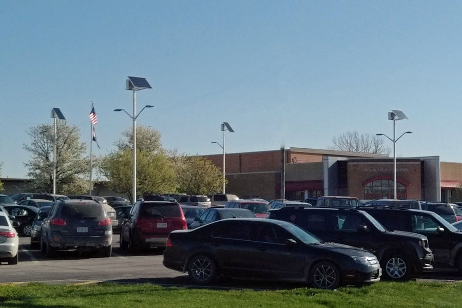 Lawson High School Solar Parking Lot Lighting