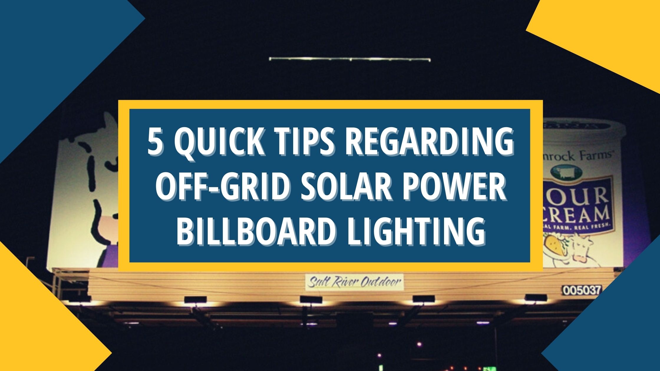 Off-Grid Solar Power Billboard Lighting