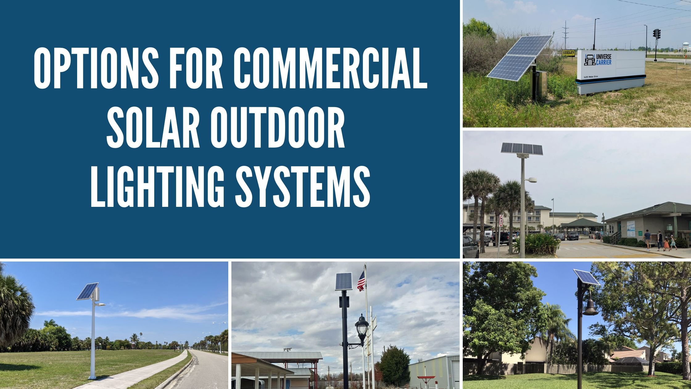 Options for Commercial Solar Outdoor Lighting Systems