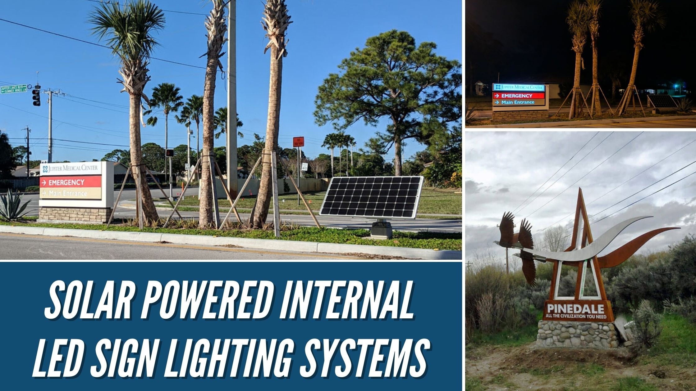 Solar Powered Internal LED Sign Lighting Systems