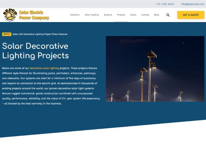 Decorative Solar Lighting Projects Portfolio