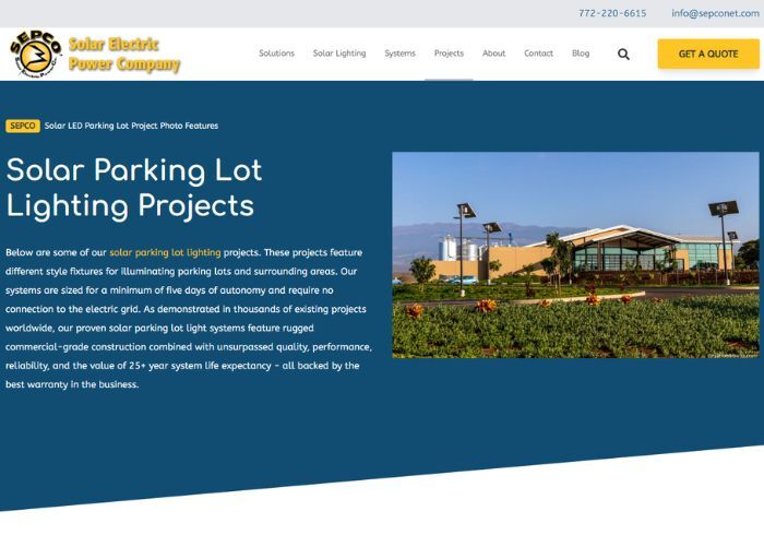 Solar Parking Lot Lighting Projects Portfolio