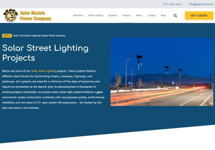 Solar Street Lighting Projects Portfolio