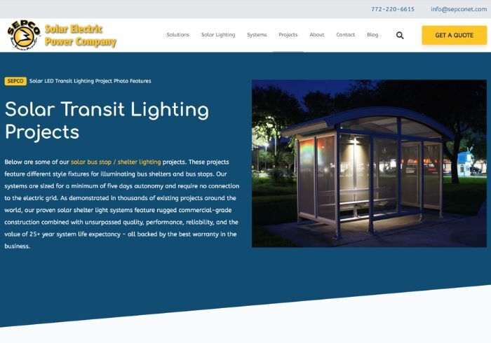 Solar Transit Lighting Projects Portfolio