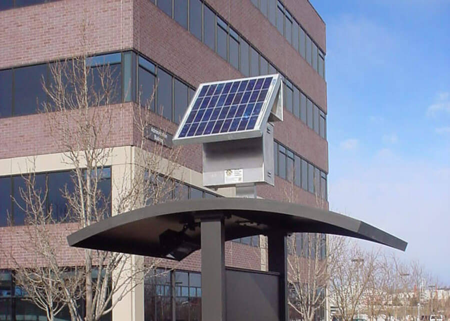 Solar Powered Kiosk Shelter Lighting