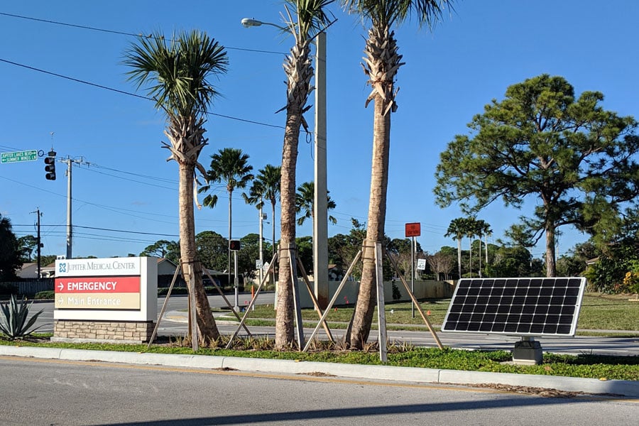 Jupiter Medical Internal Sign Solar Power System