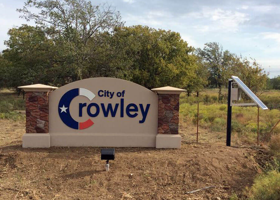 Crowley Flood Solar Sign Lighting System