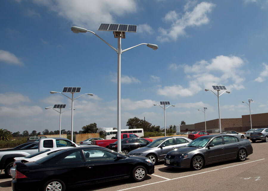 Commercial Solar Powered LED Parking Lot Lighting Systems by SEPCO