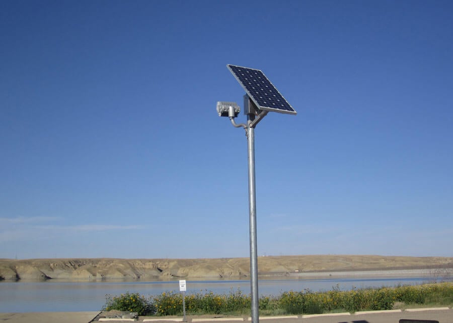 BOR Facility Tiber Reservoir Boat Ramp Solar Flood Light