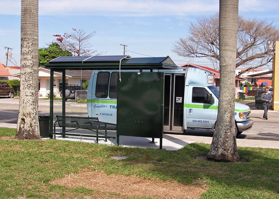 Hialeah FL Solar Bus Shelter Light