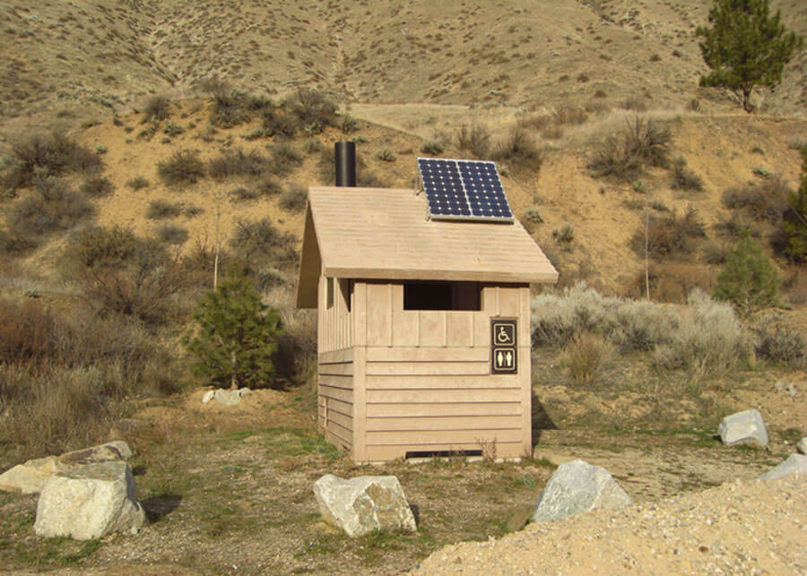 Lucky Peak Dam Remote Restroom Solar LED Lightin SolarLSQ