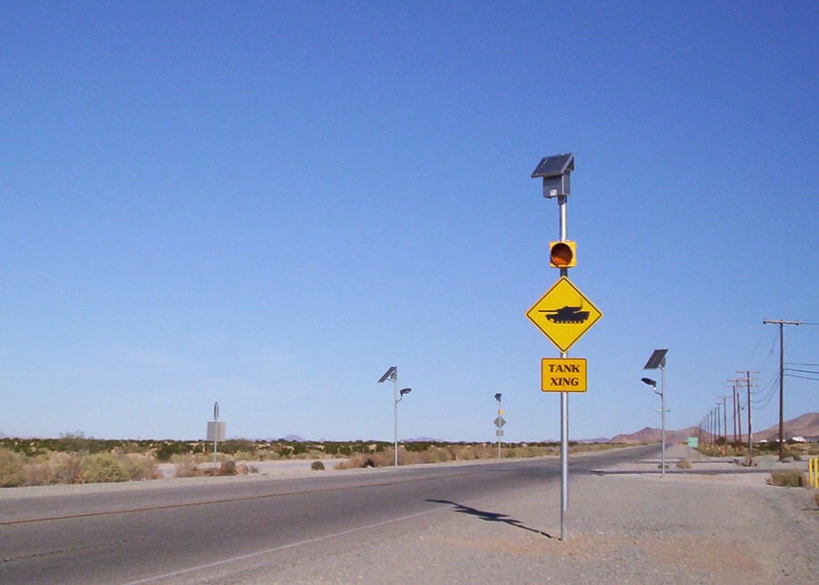 29 Palms Tank Crossing Solar Flasher Light