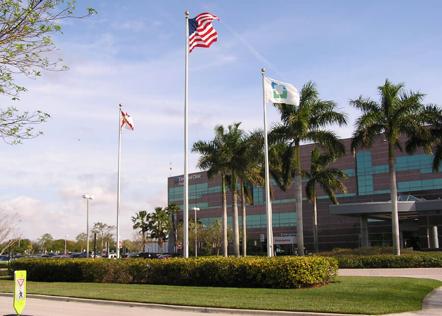 Cleveland Clinic Solar LED Flag Lighting Day