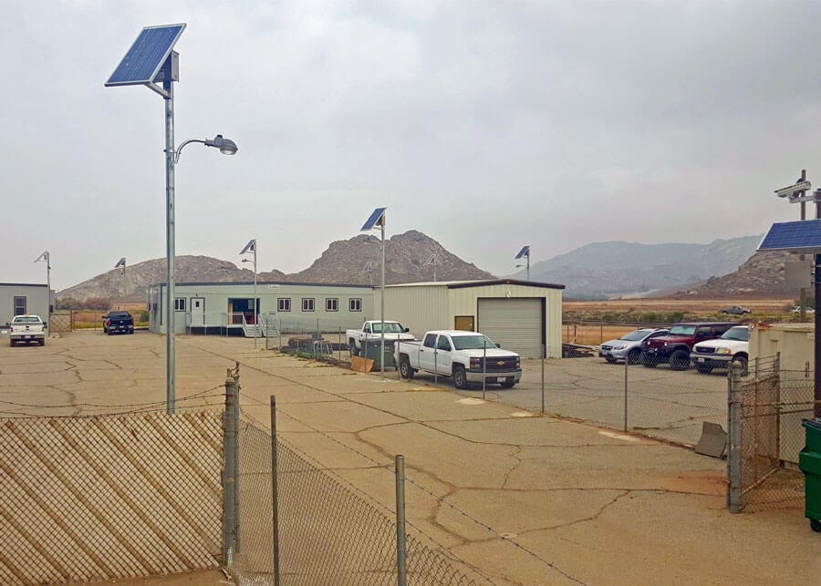 Perris Dam SolarSecurity Solar LED Perimeter Lighting