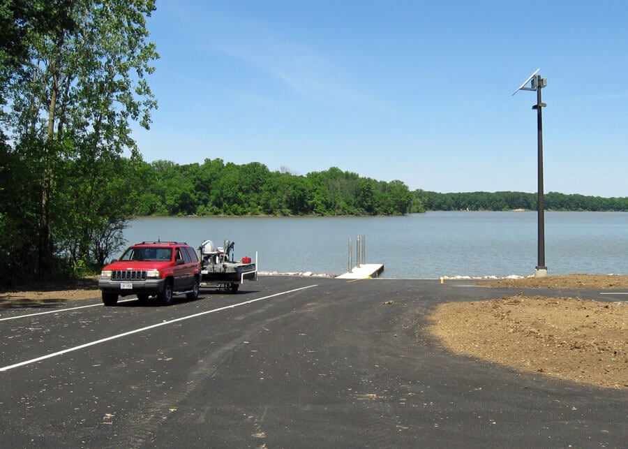 Delaware River ODNR Solar Boat Ramp Lighting