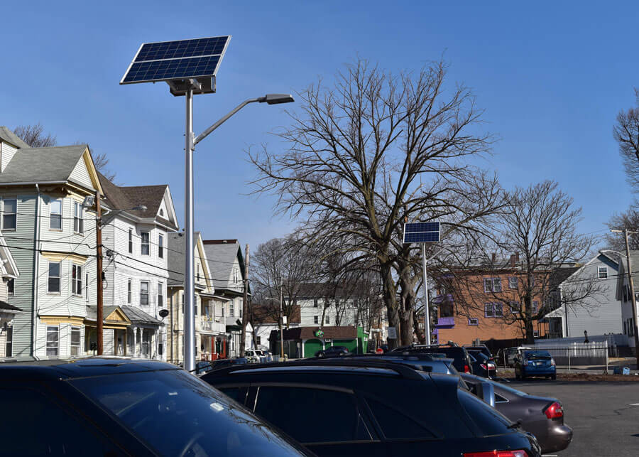 Lawrence MA Solar Parking Lot Lighting