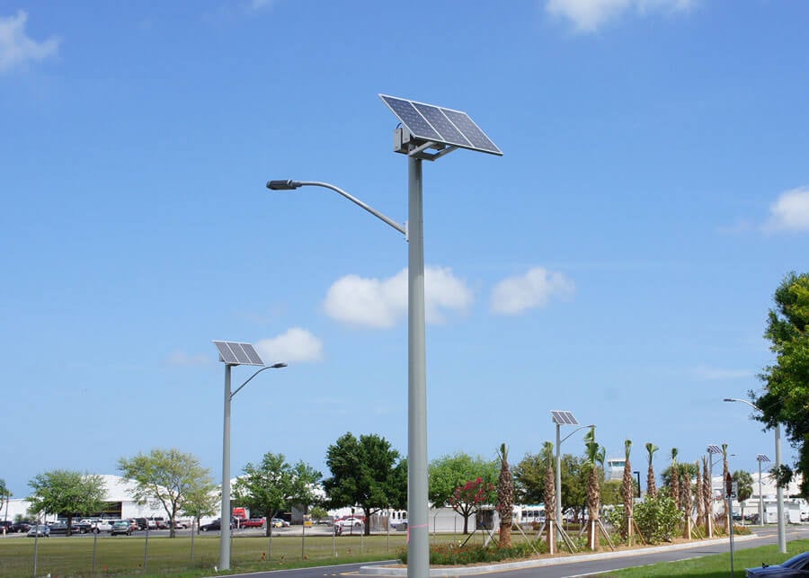 Martin County Airport Solar LED Street Lighting Day