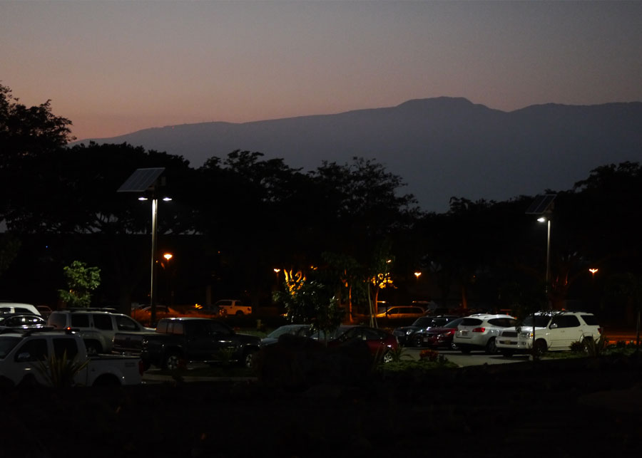Solar LED Lighting Systems Installed Brewery Parking Lot